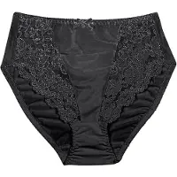 Sassa Slip , Damen, Gr. 38, 2 Stk., schwarz-weiß (weiß, schwarz), 85% Polyamid, 15% Elasthan, Unterhosen Slip