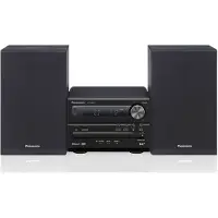 Panasonic SC-PM254EG-K, Heim-Audio-Mikrosystem, Schwarz, 1-Weg, DAB+, AC, 0,2 W