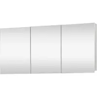 Differnz Spiegelschrank Brida, 100 x 15 x 50 cm, weiß, 3-türig, Schutzart IP 44
