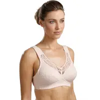 Susa Entlastungs-BH "Entlastungs BH ohne Bügel Basic", Damen, Gr. 115, Cup C, beige (puder), Stoff, Obermaterial: 55% Polyamid PA. 39% Baumwolle CO. 6% Elasthan EL., BHs Entlastungs-BH