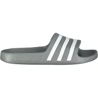 Adidas Originals Uni Adilette Aqua Slides Slipper, Grey Three / Cloud White / Grey Thre