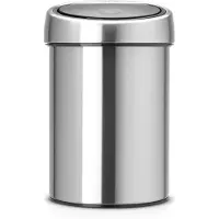 Brabantia Wandabfallbehälter Touch Bin Matt Silber Edelstahl 3L