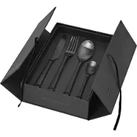 Broste Copenhagen HUNE Besteckset titanum mat black 16tlg.