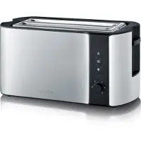 Severin AT 2590, 2 Scheibe(n), Schwarz, Silber, Edelstahl, Tasten, 1400 W, 165 mm