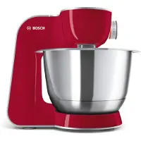 Bosch Küchenmaschine "Serie 4 MUM58L20, Durchlaufschnitzler, Mixer, grau" 3 Scheiben, Schüssel, Knethaken/Rühr-/Silikonbesen, spülmaschinenfest