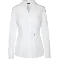 Seidensticker Damen Popeline Bluse mit Kelchkragen langarm 118201 white 46