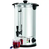 Bartscher Heißwasser-Spender, 8,5 Liter, Wasserkocher aus Chromnickelstahl mit thermostatischer Temperaturregelung, Maße: 225 x 225 x 470 mm