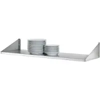 Bartscher Tellerbord, Edelstahl, Wandregal für die Küche, Maße: (BxT) 100 x 30 cm
