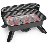 Princess Hybridgrill Elektro- und Holzkohlegrill 2000 W