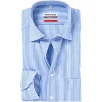 MARVELIS Langarmhemd , Damen, Gr. 42, N-Gr, blau, Web, Obermaterial: 100% Baumwolle, comfort fit normal, Manschette, Hemden Langarmhemd