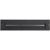 Bega LED-Wandeinbaulampe 33055, grafit, 32 cm, IP65, CCT 33055, alu / grau / zink, für Flurbereich, Aluminium, Wandleuchte außen