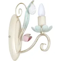 Luminex Wandleuchte Florina mit floralem Dekor, einflammig