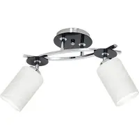Luminex Plafond Pendelleuchte doppelt weiß chrom E27