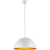 Azzardo Modena 40 Höhenverstellbare Leuchte Weiß/Gold, Durchmesser 40 cm, Höhe 140 cm