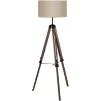 Eglo Stehlampe Lantada 106 cm Stativholz mit Taupe