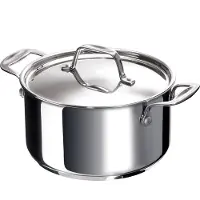 Beka Chef Casserole with lid, 1,7 l, Edelstahl, Edelstahl, Keramik, Gas, Halogen, Induktion, Versiegelte Platte, Edelstahl, Edelstahl