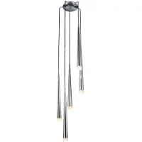 Azzardo Stylo Pendelleuchte Chrom höhenverstellbar 5-flammig G9 Ø 18x60x225cm