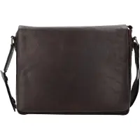 Leonhard heyden Leder Laptoptasche mit Laptopfach Roma Umhängetasche 5379 Braun dunkelbraun
