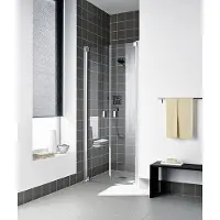 Kermi Pendeltür RAYA PTD 09020, RAPTD090201PK, Farbe: Silber Mattglanz Echtglas klar Clean