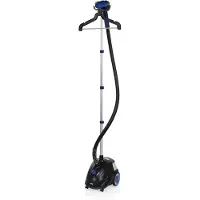 Princess 01.332848.01.001 Dampfglätter, Stand-Dampfglätter, 1,5 l, 0,75 min, Schwarz, Blau, 4 Rad/Räder, Drehregler