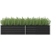 vidaXL Garten-Hochbeet Anthrazit 240 x 80 x 45 cm Verzinkter Stahl