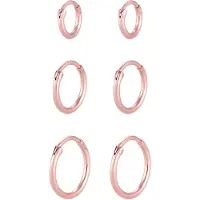 Elli Ohrstecker-Set "Ohrringe Ohrring Set Trio 925 Sterling Silber", rosa (rosegold), Ohrringe, Damen, ohne Stein, Silber 925 (Sterlingsilber), Ohrstecker-Set