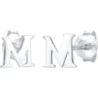 Elli Ohrringe Stecker Buchstabe M Initialen Minimal 925 Silber Elli Silber