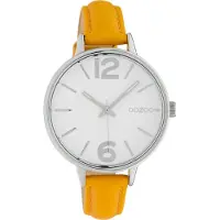 Oozoo Armbanduhr gelb Leder Timepieces Damen Analog-Quarzuhr UOC10455