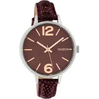 Oozoo Armbanduhr braun Leder Timepieces Damen Analog-Quarzuhr UOC10457