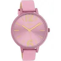 Oozoo Armbanduhr rosa Leder Timepieces Damen Analog-Quarzuhr UOC10441