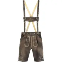 Haus Huberts Lederhose Herren kurz sandgrau, Groesse:54