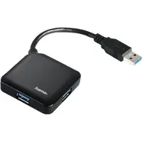 Hama 00012190, USB 3.2 Gen 1 (3.1 Gen 1) Type-A, 5000 Mbit/s, Schwarz, 160 mm, 132 mm, 25 mm