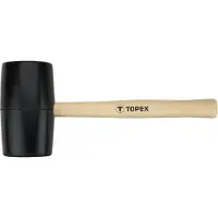 Topex Gummihammer 72 mm/900 g, Holzgriff