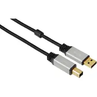 Hama 75053742, 1,8 m, USB A, USB B, USB 2.0, Männlich/Männlich, Schwarz
