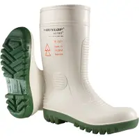 Dunlop Gummistiefel "Sicherheitsstiefel A571411 Acifort safety High Voltage", Damen, Gr. 43, weiß (weiß, grün), Obermaterial: 100% Textilmaterial TEXMAT., Schuhe Gummistiefel