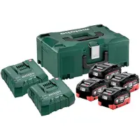 Metabo Basis Set 4 x LiHD 8.0 Ah + ASC 145 Duo + metaBOX 145 - 685135000