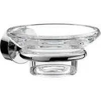 Emco rondo 2 Seifenhalter, klares Kristallglas, chrom, 453000100