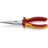 Knipex VDE-Flachrundzange 200mm gerade verchr.