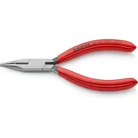 Knipex 25 01 Flachrundzange mit Schneide Schwarz Atramentiert Flach-Runde Backen