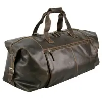 Greenland Nature Leder Reisetasche Schultertasche Westcoast Traveller Brown braun