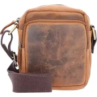 Green Burry GREENBURRY Leder Umhängetasche Vintage Travel - 1 Crossbody Bag Brown braun