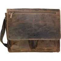 Greenburry Businesstasche Laptoptasche mit Laptopfach Vintage Business Bag Brown braun