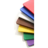 Hendi Schneidebrett hygienisch, HACCP, 450 x 300 x 13 mm, Dickes Schneidbrett mit beidseitiger glatten Oberfläche, Farbe: blau