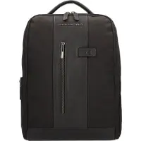 Piquadro Brief Laptoprucksack mit iPad-Fach und Diebstahlsicherung schwarz