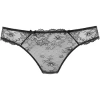 LASCANA Slip , Damen, Gr. 32/34, Spitze, schwarz, Spitze, Obermaterial: 89% Polyamid, 11% Elasthan, körpernah, Unterhosen Slip, aus floraler Spitze