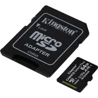 Kingston Technology Canvas Select 64GB micSDXC Plus 100R A1 C10 Speicherkarte + Adapter, 64 GB, MicroSDXC, Klasse 10, UHS-I, 100 MB/s, Class 1 (U1)