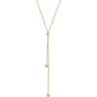 Elli Y-Kette "Halskette Y-Kette Kugel Ball 925 Sterling Silber" Gr. 45, gold, Halsketten, Damen, 45, ohne Stein, Silber 925 (Sterlingsilber), Y-Kette