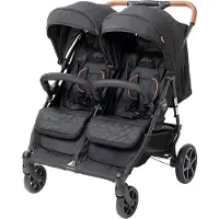 BabyTrold 13-82S, Betthimmel, Traditioneller Kinderwagen, Unisex, Feste Räder, Faltbar, Schwarz