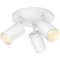 Philips Hue White and Color ambiance Fugato 3er-Spot, Bluetooth/Zigbee, Weiß, LED, Metall, GU10, Multi