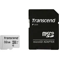Transcend microSDHC 300S 32GB, 32 GB, MicroSDHC, Klasse 10, NAND, 95 MB/s, 25 MB/s